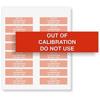 SmartSign "Out of Calibration Do Not Use" Write-On Label | 2" x 0.5" Vinyl, Pack of 160