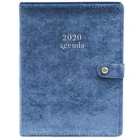 Graphique Snap Agenda, Dark Blue Velvet - 12-Month 2020 Planner (January-December) Includes Weekly and Monthly Grids and Space for Notes, Durable Snap Closure, Measures 6" x 8"