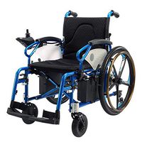 NADAENW Aluminum Alloy Electric Wheelchair Lightweight Folding Framefully Automatic Intelligent Wheelchair Portable Transport Travel Chair