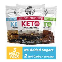 The Chocolate Trader Keto Multi-Pack, Premium Chocolates, Almonds. No Sugar Added, Low Carb Snack. All-Natural Keto Snack Chocolate, (3 Bags 4.5 oz/Each)