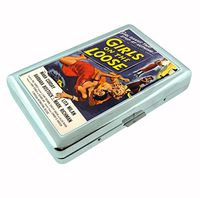 Girls on the Loose Metal Silver Cigarette Case Holder RFID-Blocking Wallet