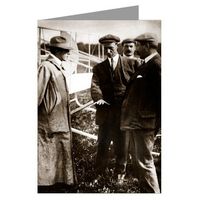Classic Art Cards Orville and Wilbur Wright Discussing Their Historic, Heroic Flight at Kitty Hawk Note Card Set