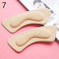 Anti Grinding Shoes Heel Insoles, Self Adhesive Shoes Inserts, Blister Resistant Heel Stickers, Half a Code Mat Adjustments Invisible Foot Cushion, Thickening Anti Slip, for Foot Pain (Skin 1)