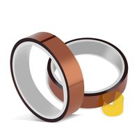 Heat Resistant Tape No Residue High Temperature Tape Heat Transfer Tape Sublimation Tape Polyimide Tape Sublimation Heat Tape PI Tape 2 Rolls 10mm X 33m 100ft