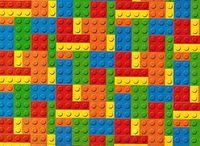 Colorful Toy Blocks Rolled Gift Wrap Paper 2 Full Sheets 27 inches x 39 inches