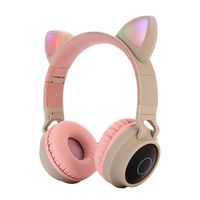 Eubell Bluetooth Headphones Wireless Over Ear Cat Ear Headphones with LED Light Foldable Built-in Microphone and Volume Control for Cell Phones/Phone/Pad/Laptop/PC/TV Kids Boys Girls Friends