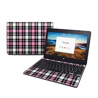 Pink Plaid Protector Skin Sticker Compatible with HP Chromebook 11 G5 - Ultra Thin Protective Vinyl Decal Wrap Cover