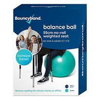 Balance Ball - No-Roll Weighted Seat is a Flexible Chair for School, Office or Home (Medium, Green)