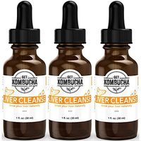 Liquid Liver Cleanse Tea - Liver Detox Cleansing Herbs, Extracted From Organic Kombucha Tea Concentrate (1-2 Month Supply) 1oz, (3)