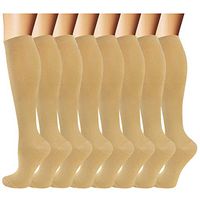 Copper Compression Socks For Men & Women -8 Pairs- Best for Running, Athletic, Medical, Pregnancy and Travel