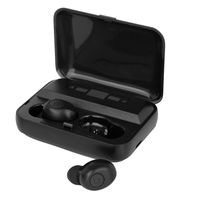 QUICATCH Twin Wireless Bluetooth Headset Stereo Headphone in-Ear Earphones Built-in Microphone with Charging Base(Black)