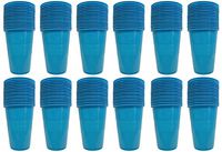 Set of 192 Blue Disposable Plastic Party Cups! 4 Hot Colors - 16oz Cups - Perfect For Parties, BBQ's, or Regular Use!