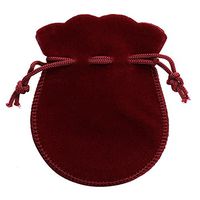 Demarkt 10 Pcs Velvet Drawstring Gift Bag Jewellery Pouches Candy Bags Wedding Party Favor Bag (Wine Red)