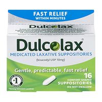 Dulcolax Suppositories 16 Each (Pack of 3)