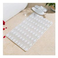 GHHZZQ 2 Pieces Bathtub Mat Large Non-Slip with Suction Cup PVC Kitchen Foot Pad Bathroom Rugs, 8 Colors, 0.8 cm Thick, 60x90cm (Color : White, Size : 45x75cm)