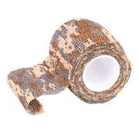 Alomejor Tactical Camouflage Tape No Residual Glue Non-Woven Stealth Tape Self-Adhesive Stretchable for Outdoor Wrap Rifle Hunting(Desert Camouflage)