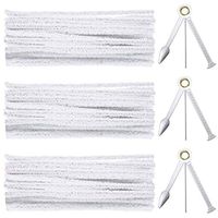 Sunshane Pipe Cleaners Tool Set Include 3 Packs 3 in 1 Pipe Tamper Reamer Tool and 150 Count Hard Bristle Pipe Cleaners