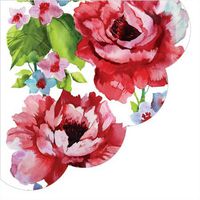 Round Paper Napkins Watercolor Roses