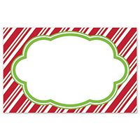 Candy Cane Stripes Enclosure Cards/Gift Tags - 3 1/2 x 2 1/4 (50)