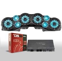 DS18 JL/JLU Jeep Wrangler Loaded Sound Bar Combo for Wrangler 2018 Plus - Includes JL Overhead SOUNDBAR with 10 Speakers and Full-Range Amplifier - Built in RGB-LED Lights, All Accessories Included