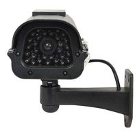 Fake Security Camera, Best Outdoor Security Camera System, Features Dummy Security Camera, Solar Powered & LED Light, Includes 2 Rechargeable AA Batteries, Satisfaction Guarantee (Black)