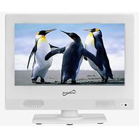 Supersonic SC-1311 White 13.3-Inch LED Widescreen HDTV 1080p Television with HDMI Input