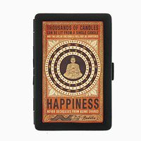 Perfection In Style Black Color Metal Cigarette Case D-009 Thousands of Candles Poster Art