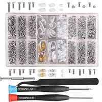 bayite Eyeglass Sunglass Repair Kit with Screws Nose Pads (4 Types, 8 Pairs) Tweezers Screwdriver 21 Types Tiny Micro Screws 1000Pcs Assortment Stainless Steel Screws for Spectacles Watch