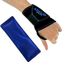 Wrist Ice Gel Pack with Support Brace for Hot and Cold Therapy - Adjustable Wrap, Multi-Purpose, Microwaveable and Reusable (One Size, Left or Right Hand)