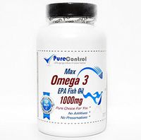 Natural Max Omega 3 EPA Fish Oil 1000mg // 200 Capsules // Pure // by PureControl Supplements.