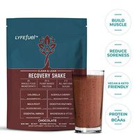 Post-Workout Recovery Shake by LYFE Fuel | All-in-One Sports Nutrition Drink for Rapid Muscle Replenishment | 25g Plant Based Protein Powder + Essential Amino Acids & Key Nutrients (Chocolate - 2 lb)