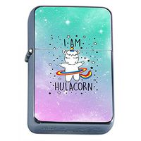 I Am Hulacorn Flip Top Dual Torch Em1 Smoking Cigarette Silver Refillable Dual Flame