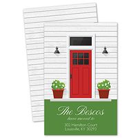 Front Door Personalized Moving Announcement - Red