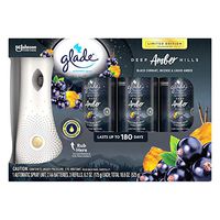 Glade Deep Amber Hills, 3 Refills and 1 Automatic Spray Unit
