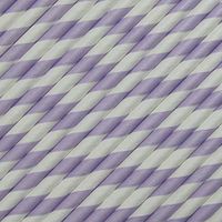 Aardvark Lilac Striped Paper Drinking Straws (Qty of 100 - Made in USA)