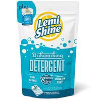 Lemi Shine Natural Dishwasher Detergent Pods, 65 Count Powder & Gel Dish Detergent, All-in-One Dishwasher Tablets, Includes Dishwasher Cleaner