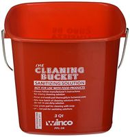 Winco PPL-3R Cleaning Bucket, 3-Quart, Red Sanitizing Solution