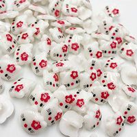 HUIJUNWENTI 100Pcs Wholesale Red Hellokitty Plastic Buttons Children's Clothing Accessories PT187