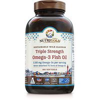 Nutrigold Triple Strength Omega-3 Fish Oil Supplement, Better Absorbed TG Form, Made in USA, 5-Star Certified, ConsumerLab Approved, Certified Sustainable