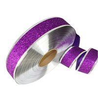 Christmas Ribbons Glitter Ribbon Holiday Decor Xmas Gift Wrapping Purple Color 2M