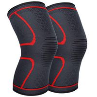 AVIDDA Knee Brace Support Pair for Men Women, Compression Knee Sleeve for Joint Pain Relief, Arthritis, Meniscus Tear, Injury Recovery, Running, Squats, Weight Lifting, Football Red XL