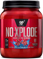 BSN N.O.-XPLODE Pre-Workout Supplement with Creatine, Beta-Alanine, and Energy, Flavor: Blue Raz, 60 Servings