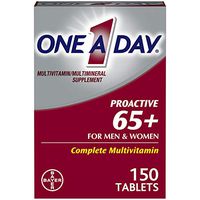 One A Day Proactive 65+, Mens & Womens Multivitamin, Supplement with Vitamin A, Vitamin C, Vitamin D, and Zinc for Immune Health Support*, Calcium, Folic Acid & more, 150 count