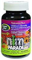 NaturesPlus Animal Parade Source of Life Sugar-Free Children's Multivitamin - Assorted Cherry, Orange & Grape Flavors - 90 Chewable Tablets - Whole Foods, Immune Support - Gluten-Free - 45 Servings