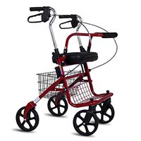 Folding Rollator Walking Frame with Locking Brakes, seat, Tray Basket and Cane Holder,Light and Safe Design,Adjustable Height,Seat and Backrest, for Elderly,Disabled & Limited Mobility Patients