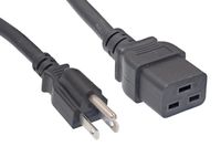 Cablelera North American Power Cord Extension, NEMA 5-15P to C19, 8', 14 AWG, 15A, 125V (ZWACPFAC-08)