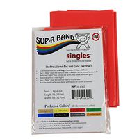 Cando 10-6302 Sup-R Latex Free Exercise Band, 5' Singles, Light, Red, Red: Light