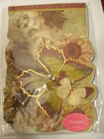 Shaped Embeliished 80 Sheet Notepad ~ Butterfly and Flowers