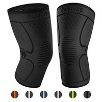 CAMBIVO 2 Pack Knee Brace, Knee Compression Sleeve Support for Men and Women, Running, Hiking, Arthritis, ACL, Meniscus Tear, Sports, Home Gym (Black,Small)