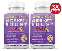 Ultra Fast Pure Keto Boost Max 1200MG Keto Pills Advanced BHB Ketogenic Supplement Exogenous Ketones Ketosis for Men Women 60 Capsules 2 Bottles